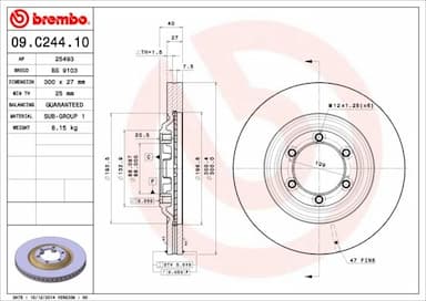 Bremžu diski BREMBO 09.C244.10 1