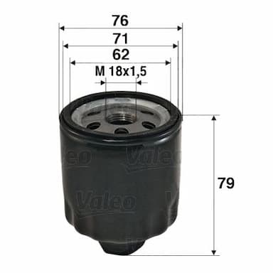 Eļļas filtrs VALEO 586072 1