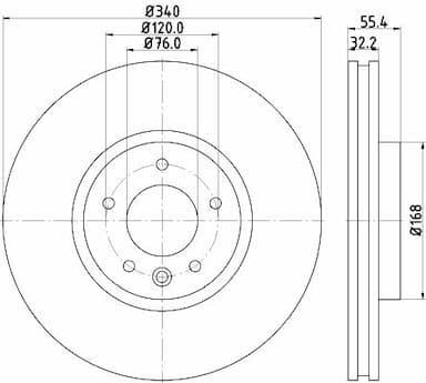 Bremžu diski HELLA 8DD 355 129-251 4