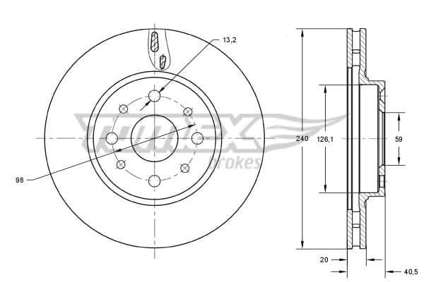 Bremžu diski TOMEX Brakes TX 73-73 1