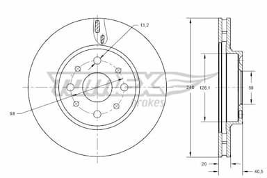 Bremžu diski TOMEX Brakes TX 73-73 1