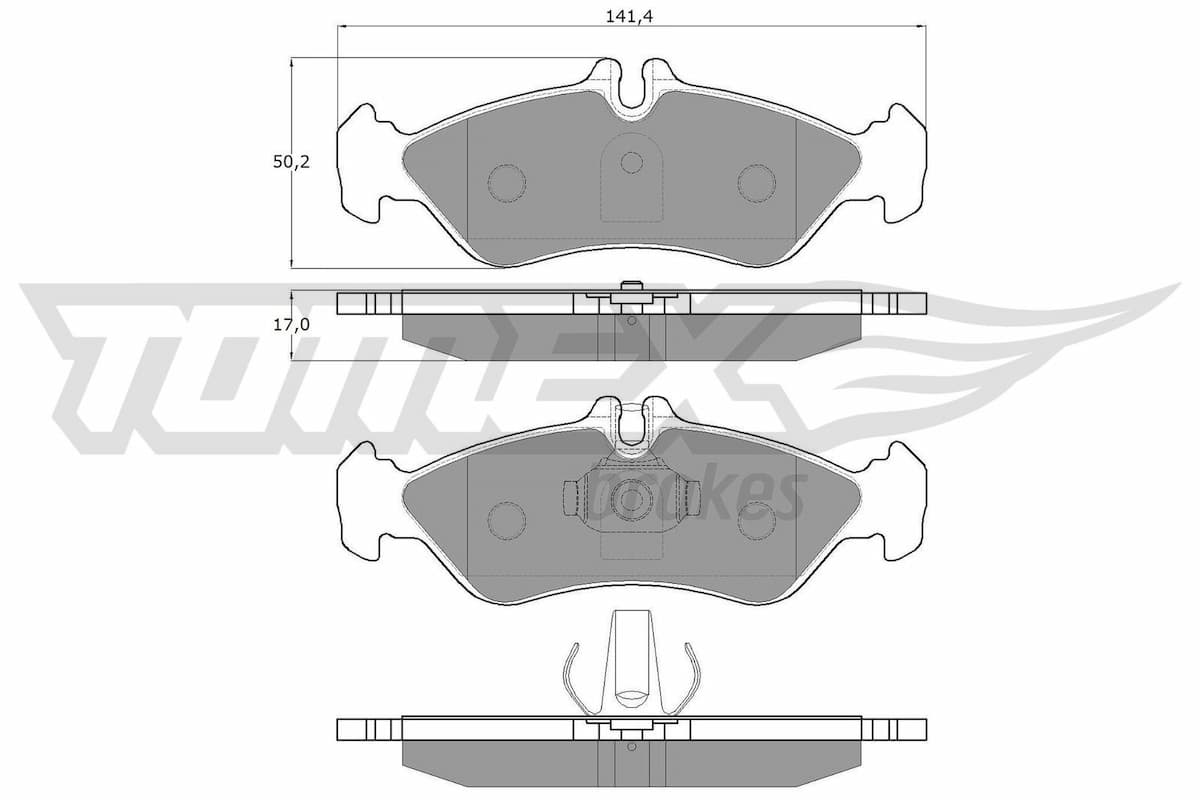 Bremžu uzliku kompl., Disku bremzes TOMEX Brakes TX 11-50 1