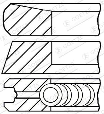 Virzuļa gredzenu komplekts GOETZE ENGINE 08-422000-00 1