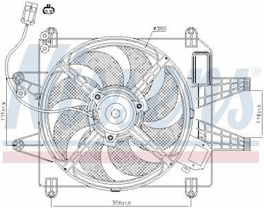 Ventilators, Motora dzesēšanas sistēma NISSENS 85167 6