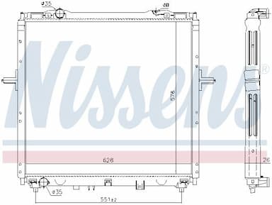 Radiators, Motora dzesēšanas sistēma NISSENS 66768 5