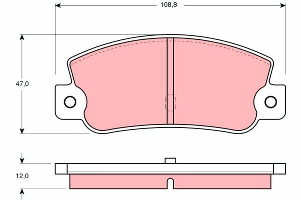 Bremžu uzliku kompl., Disku bremzes TRW GDB360 1