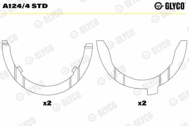 Distancpaplāksne, Kloķvārpsta GLYCO A124/4 STD 1