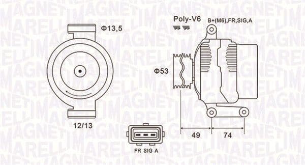 Ģenerators MAGNETI MARELLI 063731635010 1