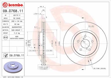 Bremžu diski BREMBO 09.D768.11 1