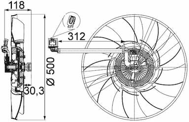 Ventilators, Motora dzesēšanas sistēma MAHLE CFF 468 000P 2