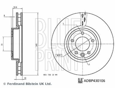 Bremžu diski BLUE PRINT ADBP430106 3