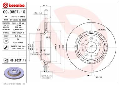 Bremžu diski BREMBO 09.9827.11 1