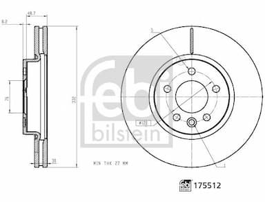 Bremžu diski FEBI BILSTEIN 175512 3