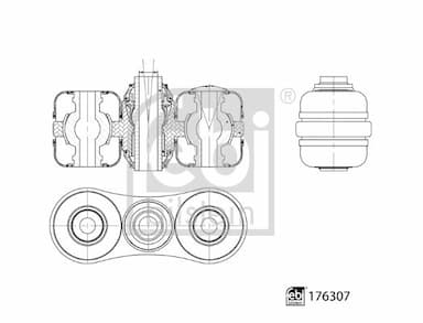 Neatkarīgās balstiekārtas svira, Riteņa piekare FEBI BILSTEIN 176307 2