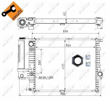 Radiators, Motora dzesēšanas sistēma NRF 50564 4