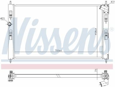 Radiators, Motora dzesēšanas sistēma NISSENS 636032 5