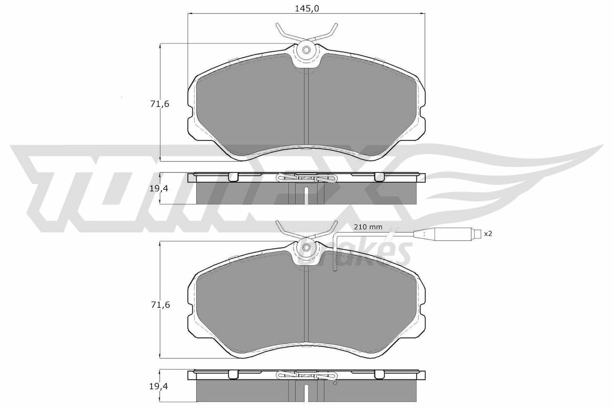 Bremžu uzliku kompl., Disku bremzes TOMEX Brakes TX 11-24 1