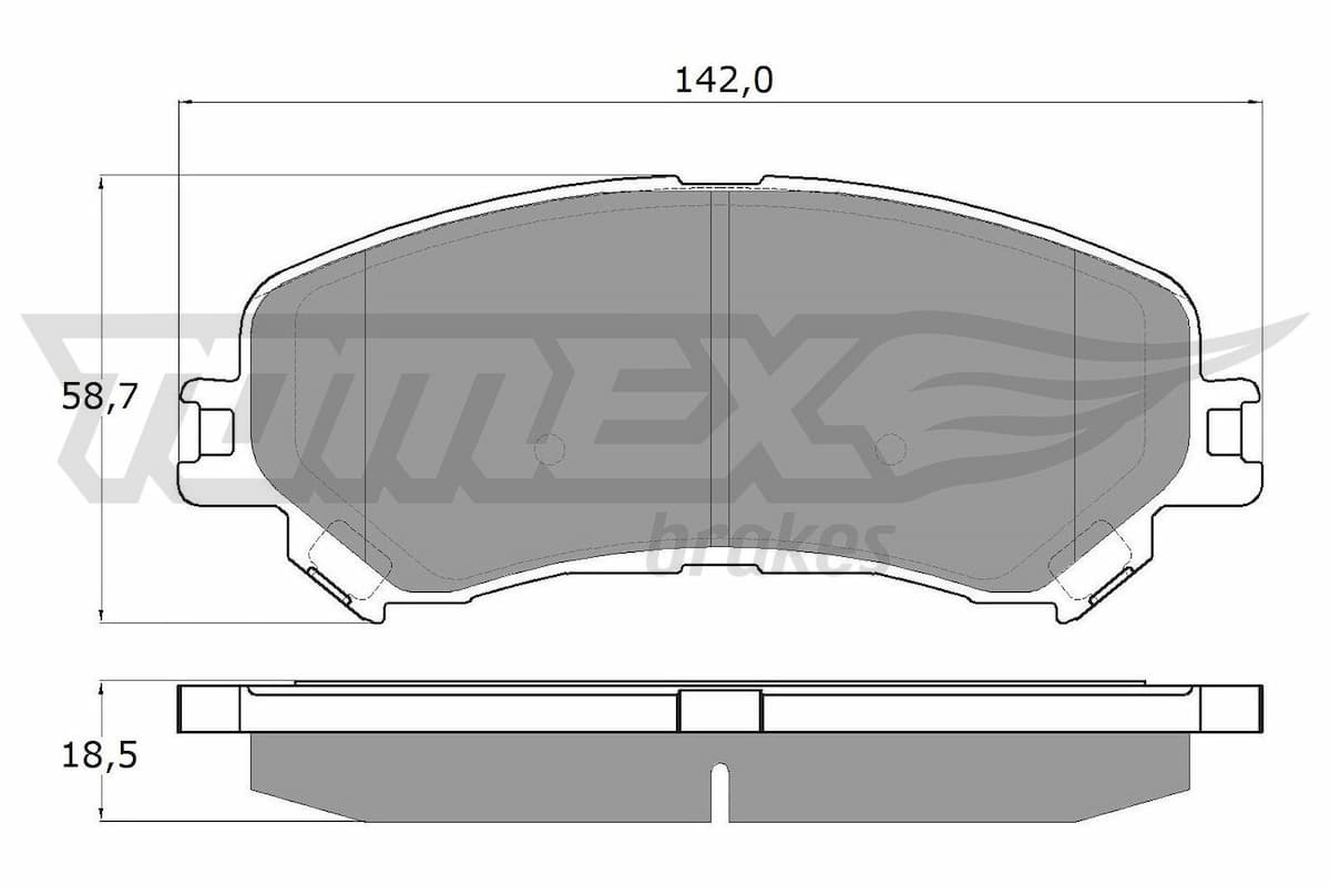 Bremžu uzliku kompl., Disku bremzes TOMEX Brakes TX 18-25 1