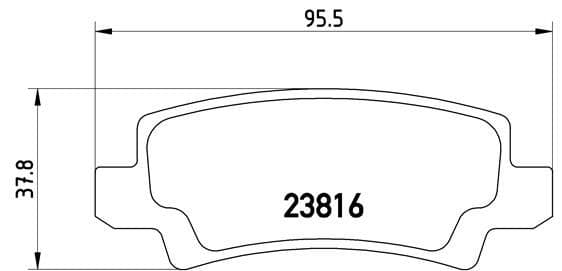 Bremžu uzliku kompl., Disku bremzes BREMBO P 83 065 1