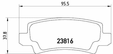 Bremžu uzliku kompl., Disku bremzes BREMBO P 83 065 1