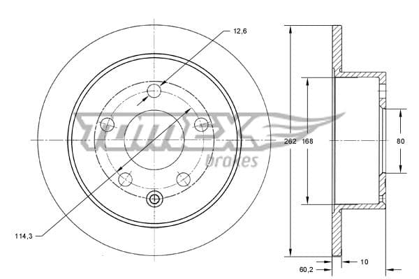 Bremžu diski TOMEX Brakes TX 73-86 1