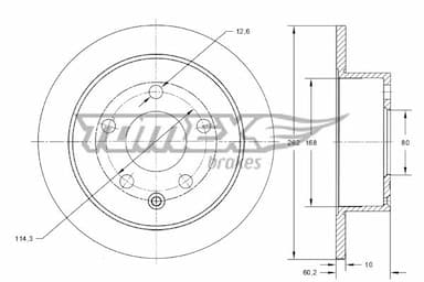 Bremžu diski TOMEX Brakes TX 73-86 1