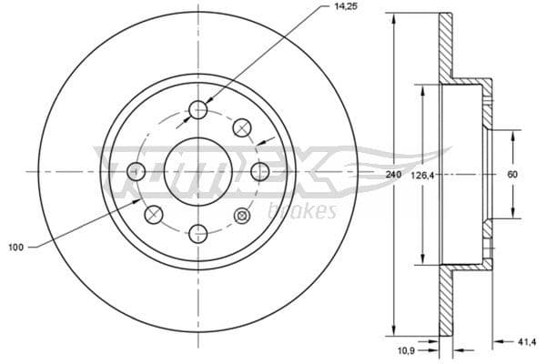 Bremžu diski TOMEX Brakes TX 71-52 1