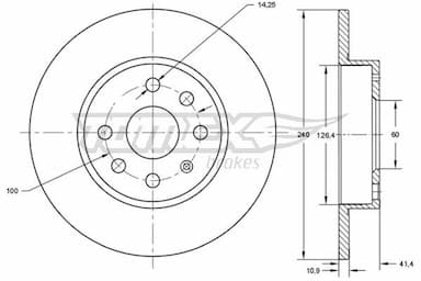 Bremžu diski TOMEX Brakes TX 71-52 1