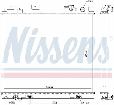 Radiators, Motora dzesēšanas sistēma NISSENS 68744 6