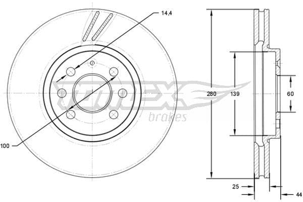 Bremžu diski TOMEX Brakes TX 71-20 1