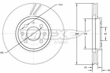 Bremžu diski TOMEX Brakes TX 71-20 1