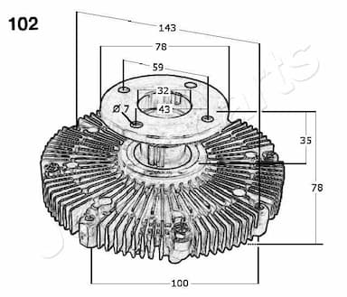 Sajūgs, Radiatora ventilators JAPANPARTS VC-102 3