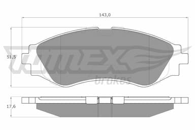 Bremžu uzliku kompl., Disku bremzes TOMEX Brakes TX 10-74 1