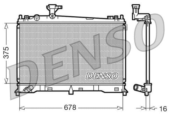 Radiators, Motora dzesēšanas sistēma DENSO DRM44010 1