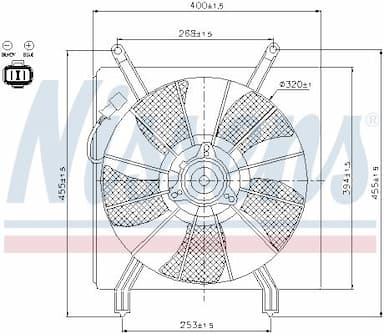 Ventilators, Motora dzesēšanas sistēma NISSENS 85048 6