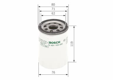 Eļļas filtrs BOSCH 0 451 103 335 5