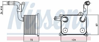 Eļļas radiators, Motoreļļa NISSENS 90744 5