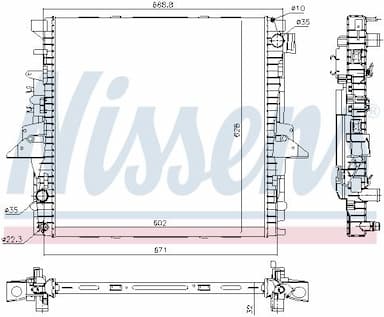 Radiators, Motora dzesēšanas sistēma NISSENS 64333 9