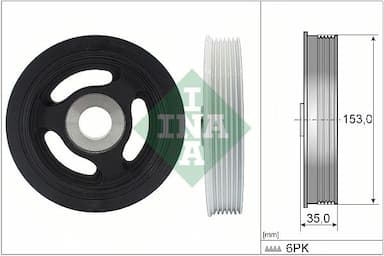 Piedziņas skriemelis, Kloķvārpsta Schaeffler INA 544 0104 10 1