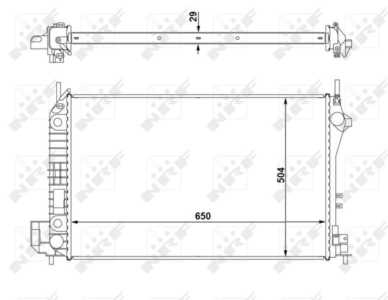 Radiators, Motora dzesēšanas sistēma NRF 58294 1