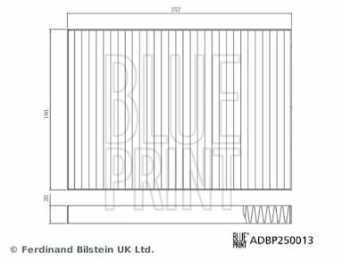 Filtrs, Salona telpas gaiss BLUE PRINT ADBP250013 2