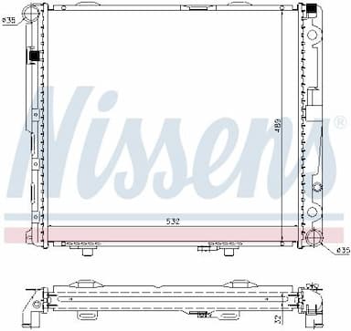 Radiators, Motora dzesēšanas sistēma NISSENS 62693A 5