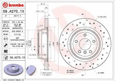 Bremžu diski BREMBO 09.A270.1X 1