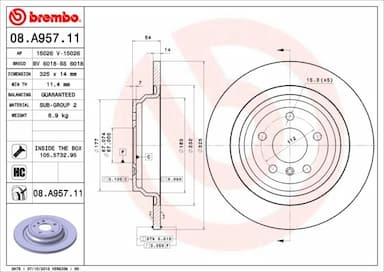 Bremžu diski BREMBO 08.A957.11 1