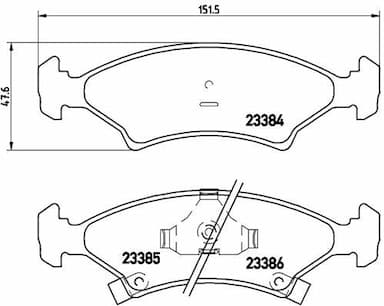 Bremžu uzliku kompl., Disku bremzes BREMBO P 30 009 1