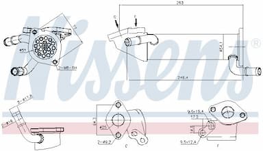 Radiators, Izplūdes gāzu recirkulācija NISSENS 989282 1