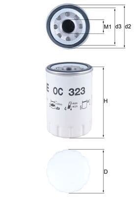 Eļļas filtrs KNECHT OC 323 1