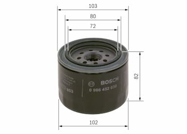 Eļļas filtrs BOSCH 0 986 452 030 5