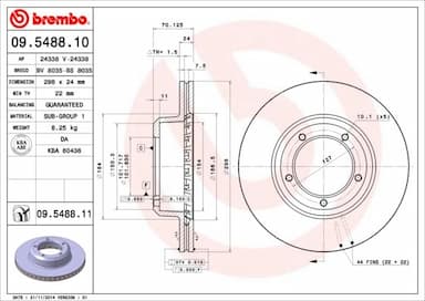 Bremžu diski BREMBO 09.5488.11 1