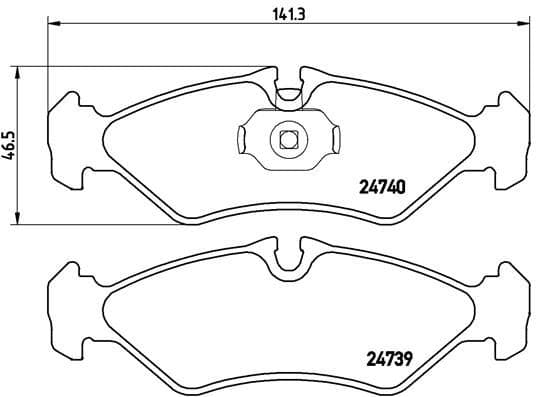 Bremžu uzliku kompl., Disku bremzes BREMBO P 50 081 1